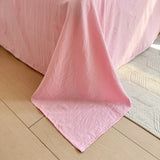 Qfdian  INS Floral Style Bedding Sets Ruffle Lace Bow Quilt Cover Romantic Bedclothes Decor Woman Girls Bedroom Duvet Cover 4pcs