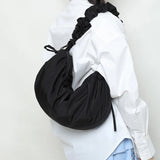 Qfdian Fashion Simple Pleated Women Cloud Bags Vintage Y2k Aesthetic Casual Handbags 2025 All Match Streetwear Trendy Shoulder Handbags