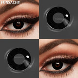 Qfdian  1 Pair Colored Cosplay Contact Lenses for Eyes White Red Black Cosplay Lens Anime Role Playing Eye Makeup Contact Lens