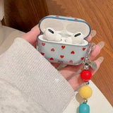 Qfdian  Small heart belt pendant is suitable for airpods4 protective case, new airpodspro2 Apple second generation protective