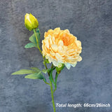 Qfdian Large Silk Peony Artificial Flowers High Quality Simulation Peony European Style Fake Flowers Bouquet For Wedding Home Decor 1PC