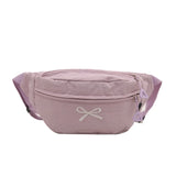 Qfdian  All Match Kawaii Bow Embroidery Chest Bags Korean Women Casual Y2k Aesthetic Shoulder Bag Vintage Simple Chic Handbags Crossbody