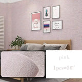 Qfdian Thicken Waterproof Mildew Proof Self-adhesive Wallpaper Linen Plain Color Living Room bedroom Stickers Renovation Wall Stickers