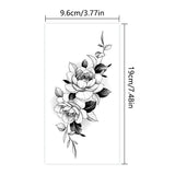 Qfdian  Waterproof Temporary Tattoo Sticker Black Line Flower Sexy Totem Body Art Arm Fake Tattoos Sleeve For Women Men Waist Thigh Leg