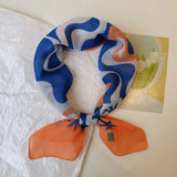 Qfdian  Printed fresh and sweet childlike style small square scarf for women spring and autumn new neck scarf sun protection scarf
