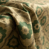Qfdian  Tablecloth Rectangular Shape Atmosphere Linen Green Retro Antique Style Light Luxury High-end Dining Table Layout Easy To Clean