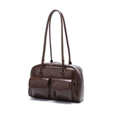 Qfdian Fashion Armpit Bag, High- Value Versatile Handbag Niche Design Women Tote Shoulder Bag, Retro Pu Leather Purses and Handbags