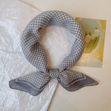 Qfdian  Printed fresh and sweet childlike style small square scarf for women spring and autumn new neck scarf sun protection scarf