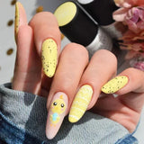 Qfdian  24Pc Halloween False Nails with Almond Head Designs Cute Clown Fake Nails French Full Cover Manicure Press on Nail Tips for Girl