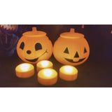 Qfdian  3 Pack Halloween Pumpkin Lights Battery Operated Flameless LED Lights with Remote/Timer Jack-O-Lantern Outdoor Pumpkin Decorati