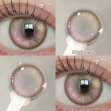 Qfdian  2PCS Silver Knight Contact Lenses for Eyes Rainbow Colored Eye Lenses Beauty Pupils Gradient Contact Lenses Optical Lens