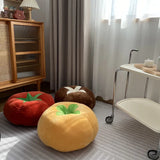 Qfdian Thickened Cushion with Tomato-Shaped Pillow Vegetable Mushroom Persimmon Round Cushion Pad for Window Seat Pillows for Bedroom