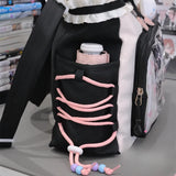 Qfdian  Japanese Y2k Fashion Kawaii Shoulder Handbags Transparent Bow Chic Crossbody Ita Bag Patchwork Fashion Sweet All Match Tote Bags