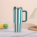 Qfdian  Thermal Bottle With Straw Handle and Lids Drinkware Hot Cold Stainless Steel Thermos Portable Car Coffee Cups Thermal Mug