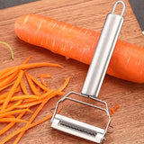 Qfdian 1pcs Stainless Steel Multi-function Peeler Slicer Vegetable Fruit Potato Cucumber Grater Portable Sharp Kitchen Accessories Tool