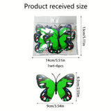 Qfdian  A Set of Six Butterfly Luminous Butterfly Background Wall Home Decoration Wall Sticker Butterfly Sticker Double Layer