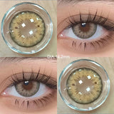 Qfdian 2Pcs Best Selling New Models Color Contact Lenses Myopia Degree -0.00 to -8.00 Soft Lens Fashionable and Beautiful Lenses