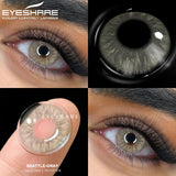 Qfdian Color Contacts for Eyes 1Pair Blue Eye Contacts Gray Pupils Brown Lenses Green Eye Contact Lenses Beauty Makeup Yearly