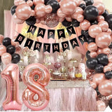 Qfdian  99pcs Rose Gold 18th Birthday Party Decoration ,18th Birthday Balloons for Garland Arch Set for Birthday Parties and Adult Decor