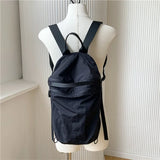 Qfdian Women's Waterproof Nylon Backpack Lightweight Travel Leisure Fashion Large Capacity Sport Gym Bag With Zipper