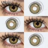Qfdian  NEW Color Contact Lenses Beauty Brown Pupils Natural Black Contact Lenses Soft Colorful Makeup Eyes Gray Lenses Natural
