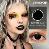 Qfdian  Cosplay White Contact Lenses for Eyes Anime Role Playing Lens Halloween Cosplay Black Contacts Yearly Cosmetics Pupils