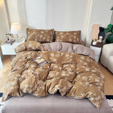 Qfdian  Retro Style Duvet Cover Set New Butterfly Bed Sheet Four Piece Set High Beauty Quilt Sheet Bed Sheet Bedding Set