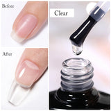 Qfdian 7ml Crystal Jelly Nude Rubber Base Gel Transparent Semi-permanent Varnish UV LED Construction Gel Nail Art Manicure