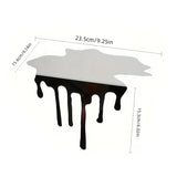Qfdian  Minimalism Stainless Steel Flowing Water Droplet Decoration Reflective Surface Artwork Desktop Decoration Home Decoration