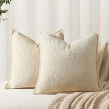 Qfdian  Ins Nordic Cushion Cover Thickened Chenille Throw Pillow Covers Green Decorative 45x45/50x50/65X65cm Sofa Bed Living Room Decor