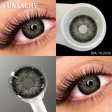 Qfdian  1pair METATRON Color Contact Lenses for Eyes Brown Eye Contacts Gray Pupils Yearly Use Women Cosmetics Color Eye Lens