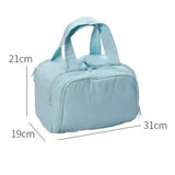 Qfdian Large Capacity Cosmetic Bag Female Travel Wash Handbag Bathroom Partition Shower Makeup Pouch Unisex Toiletries Organizer