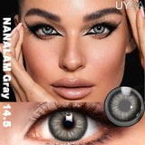 Qfdian  1Pair NEW Color Contact Lenses For Eyes Beauty Pupils Natural Pupils Brown Contact Lenses Soft Colorful Cosmetics Gray Len