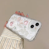 Qfdian Korea Silve 3D Butterfly Cartoon Heart Phone Case For iPhone 16 15 14 13 12 Pro Max Luxurious Lovely Soft Shockproof Back Cover