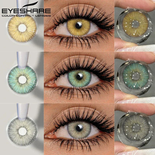 EYESHARE 1 Pair Colored Contact Lenses for Eyes Fashion Green Eyes Lenses Natural Blue Contacts Gray Eye Lenses Color Eye Lens