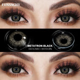 Qfdian  1 pair Colored Lens Natural Korean Contact Lenses Grey Eyes Pupils Cosmetics Fashion Soft Contacts Lens Makeup Lenses