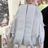 Qfdian  Women Transparent Students Kawaii Cute Ita Bags Patchwork Contrast Color Y2k Schoolbags High-capacity Students Casual Backpacks