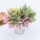 Qfdian  Artificial Plastic Water Grass Christmas Scrapbooking Flowers for Home Room Decor Wedding Party Fake Plants Gifts Box Diy Wreath