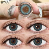Qfdian  Contact Lens Makeup Red Lens Cosplay Colored Pupils Cosmetics Natual Black Lens Woman Pink Pupils Color Contacts Blue lens