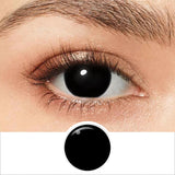 Qfdian Halleoween Contact Lens Amine Cosplay Lenses Black Out Cosplay Color Contact Lenses for Eyes Party Make Up Manson Lenses