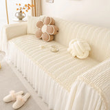 Qfdian  Sofa Towel Cover Cloth Anti Slip French Cream Style Full Package Universal  Cloth Blanket Skin Friendly Delicate Decorative Pad