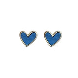 Cute Korean Earrings Heart Bling Zircon Stone Rose Gold Color Stud Earring for Women Fashion Jewelry 2021 New Gift