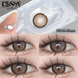 Qfdian 1 Pair New Color Contact Lenses with Myopia Degree High Quality Blue Eyes Colored Lens Makeup Beautiful Pupil Yearly Use