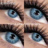 Qfdian Color Contact Lenses for Eyes 2pcs Blue Eye Lenses Green Lenses Beautiful Pupil Yearly Makeup Cosmetic Eye Contact Lens