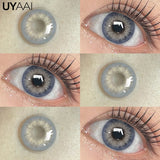 Qfdian  1 Pair Color Contact Lenses Makeup Blue Pupils Natural Brown Lenses High Quality Green Color Eye Lens Cosmetic Colorcon
