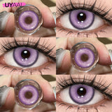 Qfdian Colorful Colored Lenses 1 Pair Blue Eye Contacts Anime Purple Lenses Korean Style y2k Colorcon Pink Cosmetic Color Lenses