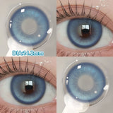 Qfdian  2pcs Myopia Color Contact Lenses for Eyes with Prescription Beauty Pupils Makeup Eye Color Lenses Fashion Blue Lenses