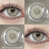 Qfdian  1pair Natural Color Contact Lenses for Eyes Blue Eye Lens Gray Lenses Fashion Korean Beauty Pupils Yearly Makeup Lens