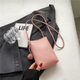 Qfdian Women PU Leather Small Crossbody Bag Fashion Designer Cell Phone Bag Lightweight Simple Shoulder Bag Ladies Travel Purse