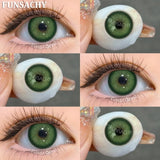 Qfdian  1 Pair Colorcon Eye Contact Lenses Natural Brown Gray Pupils for Eyes Cosmetics Yearly Blue Color Lens Green Softlens